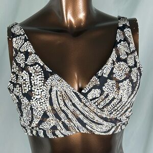 Tommy Bahama Playa Brava wrap front Bikini Top - Small - New